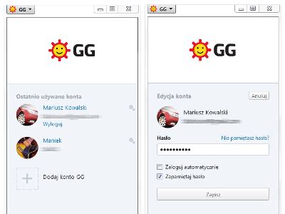 Wiele profili GG na komórce » Pomoc.
